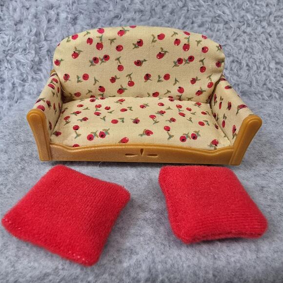 Vtg Epoch Calico Critters Sylvanian Families Living Room Suite Sofa Chairs Table - Picture 7 of 12